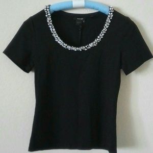 Radzoli top with chrystals neckline